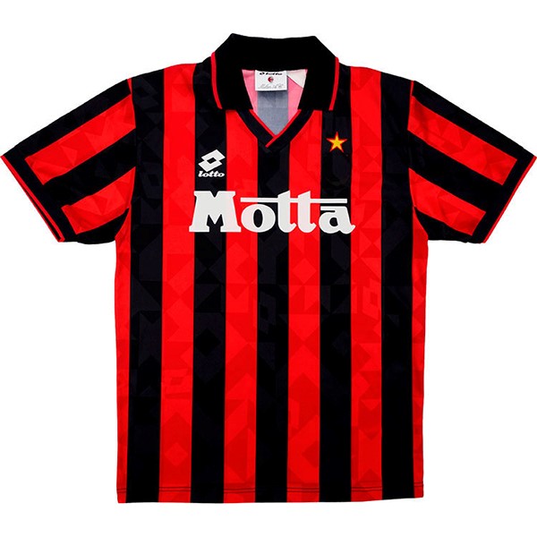 Tailandia Camiseta AC Milan 1st Retro 1993 1994 Negro Rojo